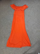Capsule Orange Cold Shoulder Women's Boho Sleeveless Maxi Dress Size 20