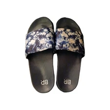 Nordstrom BP Men's Adam's Blue & WhitePool Slides Sandals,Size 9 MSRP $50 #516