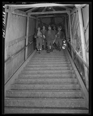 Pittsburgh Pennsylvania 1942 Montour No. 4 Mine Coal Miners Coming Off Shift