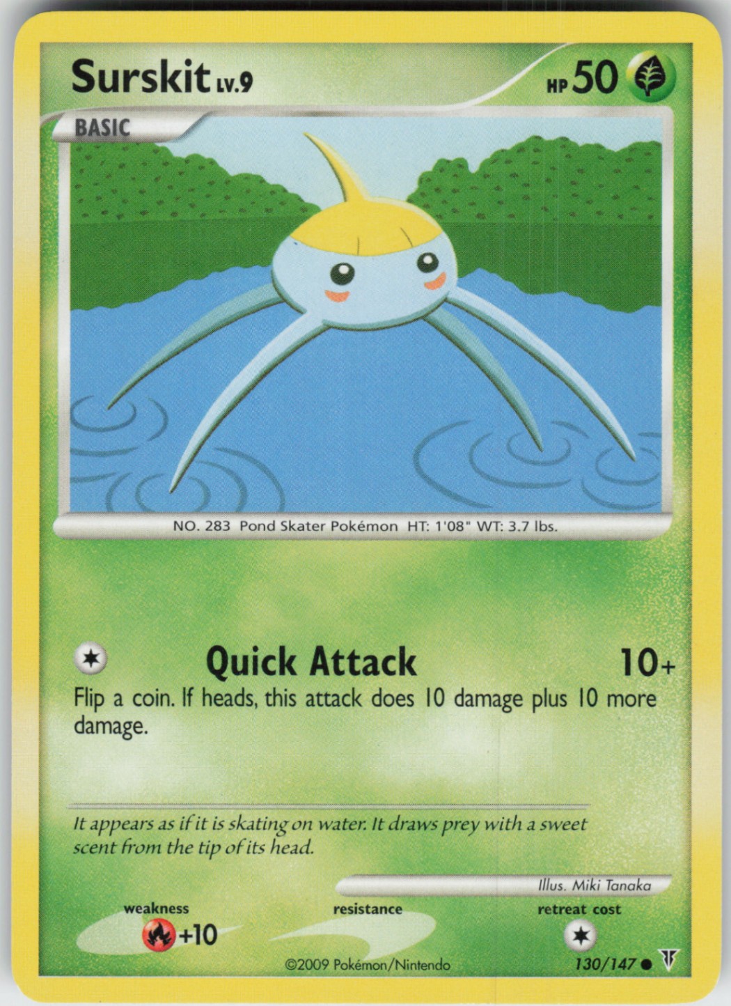 Pokemon TCG Surskit 130 Supreme Victors Common card Normal