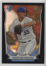 2014 Bowman Prospects Chrome Black Refractor 54/99 Christian Binford #BCP29 gh4