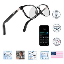 AI Smart Glasses for Men & Women – Powered by ChatGPT, Real-Time Translation, Bl