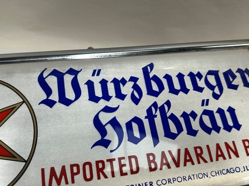 Vtg Wurzburger Hofbrau Imported Bavarian Beer Joseph Triner Chicago Sign (A10) - Picture 14 of 14