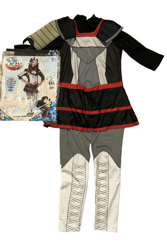 DC Super Hero KATANA Costume Child Girl M 5-7 Top Pant Mask Party Play Halloween