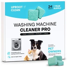 Uproot Clean 24-Pack Washer Cleaner Tablets HE Top Front Pet-Safe Septic-Safe