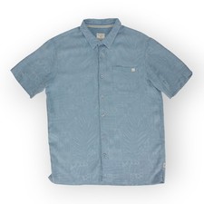 Medium JackO'Neill Aloha Shirt SkyBlue ShortSleeve Collar AlloverPrint FreeShip