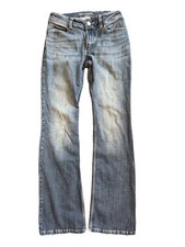 Women Wrangler Retro Boot Cut Cotton Blue Jeans Size 9 x 34
