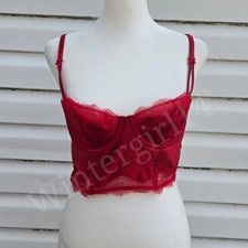 Victoria's Secret Dream Angels Red Lace Bustier Corset Top