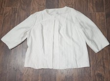Chico's White Open Front Womens Size 3 Jacket Blazer