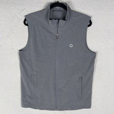Holderness & Bourne The Conrad Performance Golf Vest Men's Medium Gray Logo