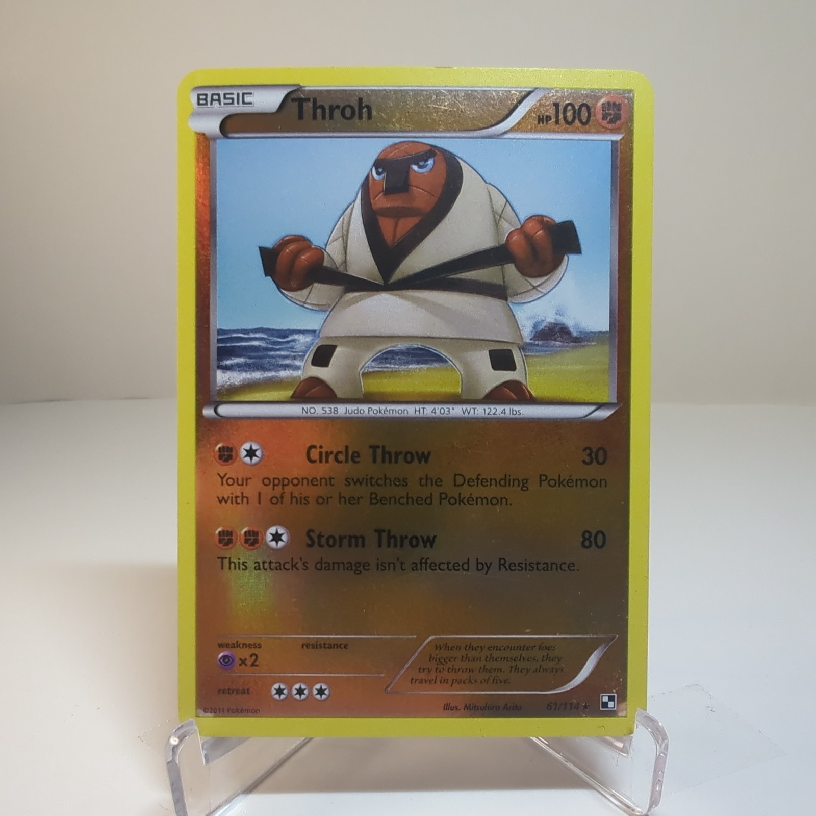 Throh 61/114 Reverse Holo Black & White Base Set Pokemon TCG