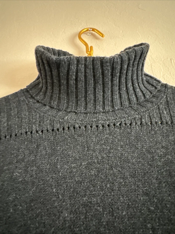 Isabel Marant Etoile Grey Charcoal Turtleneck Cashmere Wool Knit Sweater Size 44 - Image 4 of 4