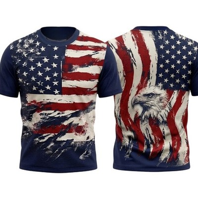 Patriotic Eagle USA Anniversary Freedom 3D T-Shirt