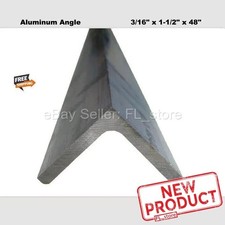 Aluminum Angle 3/16" x 1-1/2" x 4 Feet Unpolished Alloy 6061 90  Stock NEW