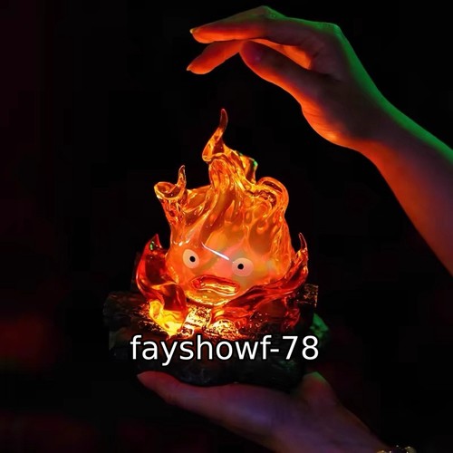 Howl's Moving Castle Calcifer Figure Toy Cartoon Night Light Model LED Ornament - Picture 5 of 26
