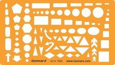 Geometry Template Stencil Circle Square Triangle Hexagon Arrows Drafting Tool