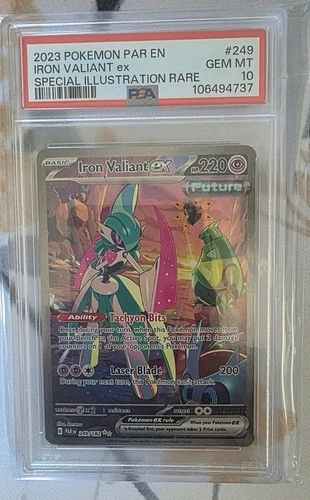 Iron Valiant ex #249 Special Illustration Rare PSA 10 Pokemon Paradox Rift SIR
