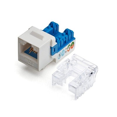 Cat6 Keystone Jack, Unshielded (UTP), 90 Degree Punch-Down, PoE++ (4PPoE) 100...