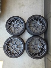 19” HRE Custom Wheels, (4) – for track use with used Continental ECF