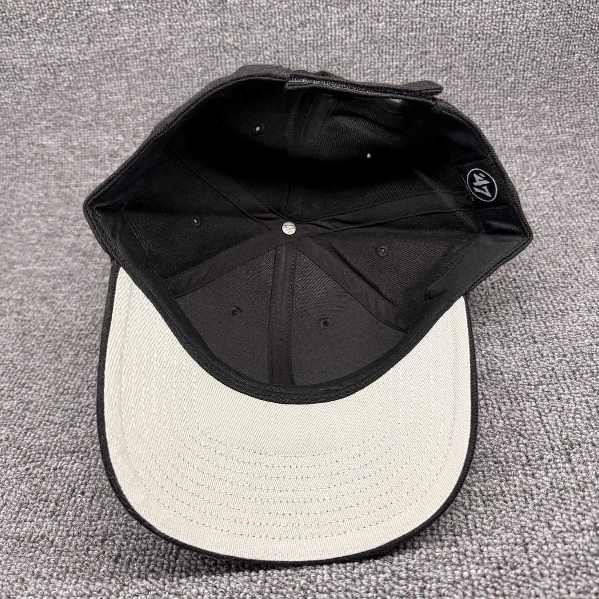 '47 Brand MVP Blank Black Adjustable Hat Hook and Loop Strapback Cap