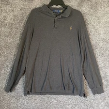 Polo Ralph Lauren Polo Shirt Mens XXL 2XL Classic Gray Flesh Pony Old Money