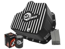 46-70342 aFe POWER Pro Series Engine Oil Pan Black w/ Machined Fins GM Diesel Tr