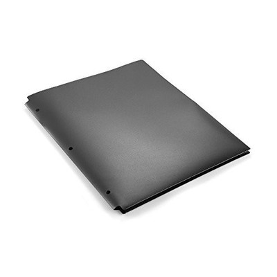 COMIX 2 Pocket Letter Size Poly File Portfolio Folder with 3-Hole Punch Black 