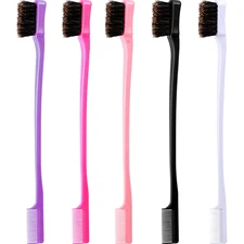 5 Pieces Hair Edge Brush Double Sided Control Hair Brush Comb Combo Pack Smooth 