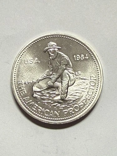 1984 ENGELHARD AMERICAN PROSPECTOR 1 TROY OZ .999+ FINE SILVER ROUND BU