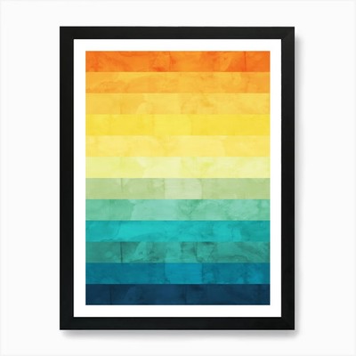 Farbverlauf tropische Landschaft 1 Kunst P gerahmtes Wandbild Poster Leinwanddruck Bild