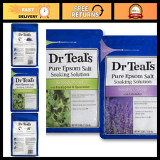 Epsom Salt Bath Soaking Solution - Eucalyptus Lavender - 6lbs Total 2 Bags