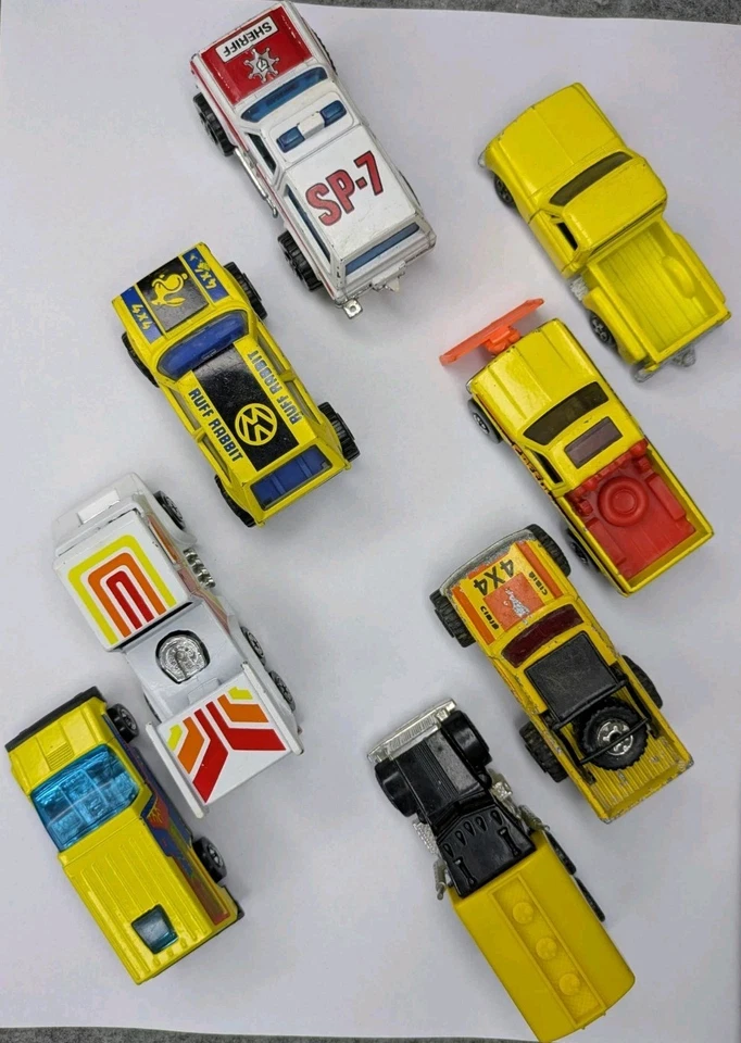 Vintage Matchbox & Hot Wheels Trucks Lot (8) 1970s–1980s Diecast Mixed Brands - Image 2 of 4