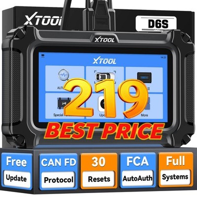 XTOOL D6S OBD2 Scanner 30+ Resets Full System Diagnostic TOOL Lifetime Free Upda