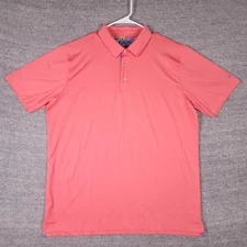Chubbies Polo Shirt Mens XL Coral Pink Performance Stretch Golf Casual Pineapple