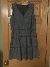 Gap Women's Blue Sleeveless Dress 100% Cotton Size 10 Medium
