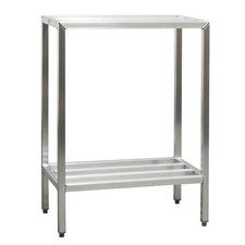 New Age 1031 Heavy Duty 42" x 24" 2-Tier Welded Aluminum Shelving Unit