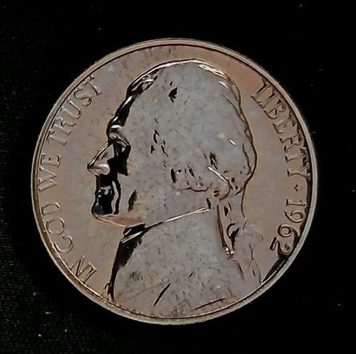 1962-P Proof Purple-ish Toned Jefferson Nickel ~ Free Shipping! #3
