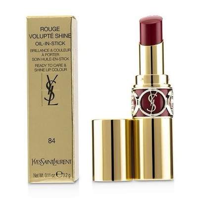 YSL Rouge Volupte Shine Lipstick #84 Red Cassandre. New In Box.