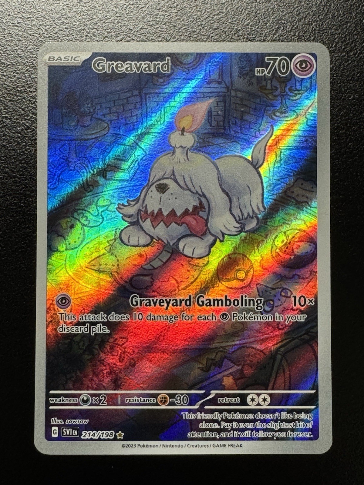 Pokemon TCG - Greavard - Scarlet & Violet Base Set 214/198 Illustration Rare