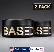 2x BASED Pomade for Men Medium Hold Shiny Finish natural Nourishing Hair Styling