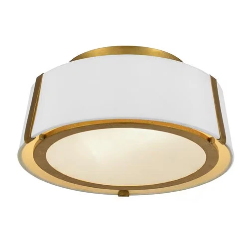 Crystorama Fulton 2-Light 12" Ceiling Light in Antique Gold - Picture 2 of 5