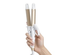 Lite LM-266 Mini Travel Curling Iron 2-in-1 Dual Voltage 1  Gold