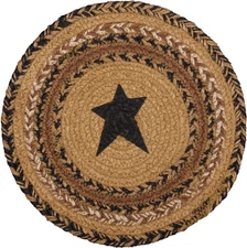 Trivet Kettle Grove Jute Primitive 8in Star Braid Kitchen Table Decor VHC Brands