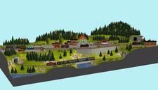 Anlagen-/Gleisplanung "Neukloster" 245 x 112 cm - Märklin C-Gleis - Gleisplan H0