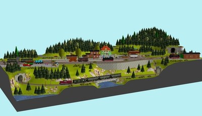 Anlagen-/Gleisplanung ''Neukloster'' 245 x 112 cm - Märklin C-Gleis - Gleisplan H0
