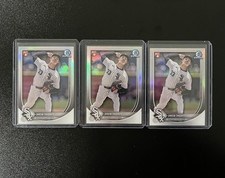 2025 Bowman Baseball Drew Thorpe RC Chrome Red Rookie Redemption #8 (3 Card Lot)