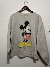 Mickey Mouse Sweatshirt Size XL Vintage 80s Disney Jerry Leigh Made In USA Gray