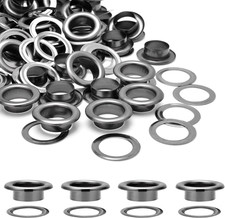 100Sets 1/2 Inch Grommets for Fabric, Metal Eyelets Grommets Kit for Tarps Tents