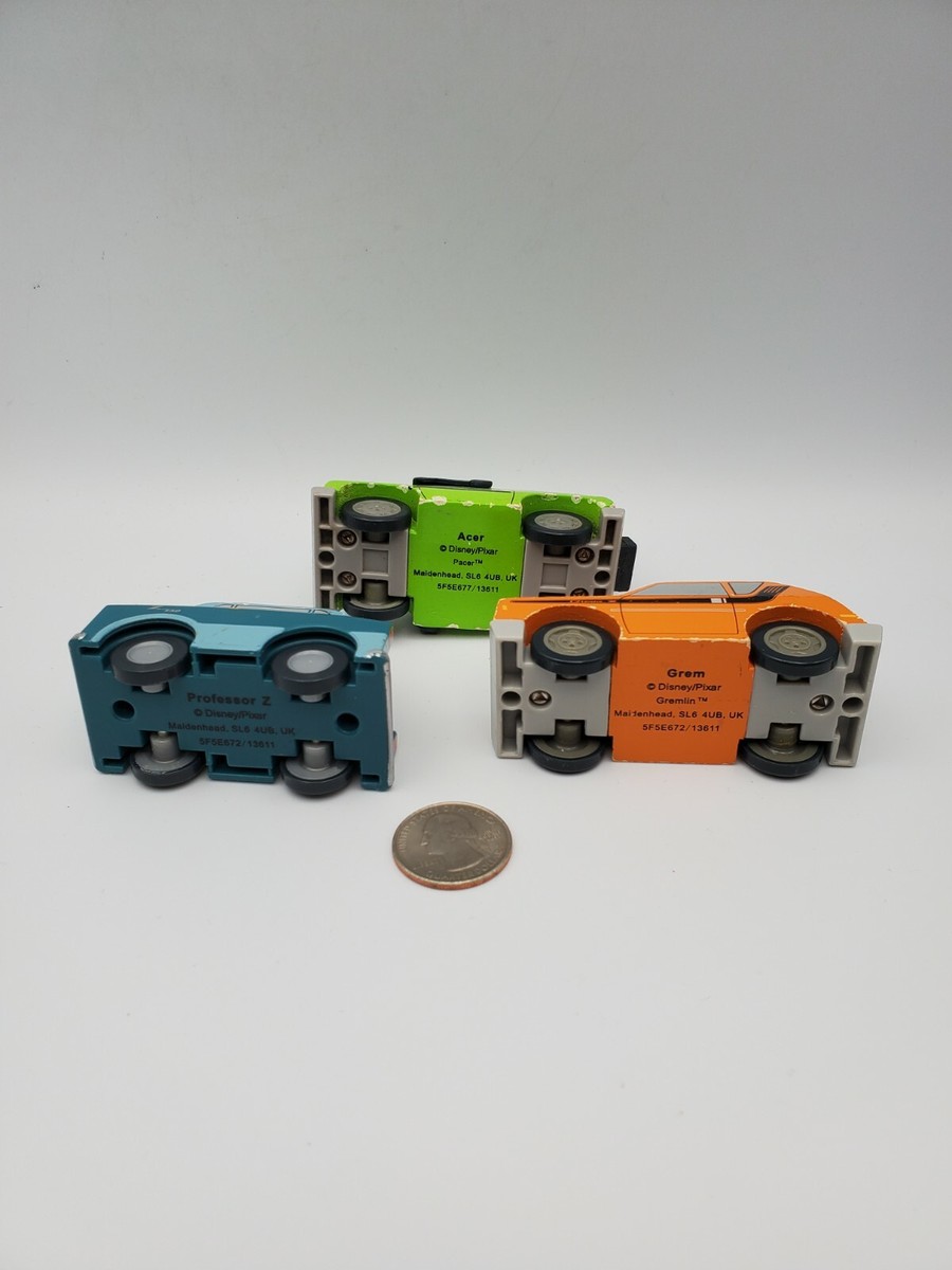 Disney Pixar Cars Wood Lot x3 Acer Grem Professor Z Thomas Train