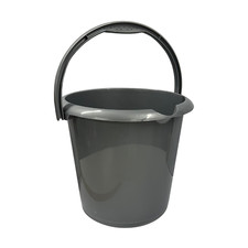 13L Plastic Bucket with Folding Handle Storage Measures Water Waste Garden Home